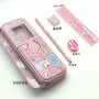 Astuccio Rettangolare Rigido Semplice per bambini con area trasparente e personaggi Hello Kitty