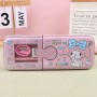 Astuccio Rettangolare Rigido Semplice per bambini con area trasparente e personaggi Hello Kitty