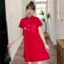 Vestiti donna  Cheongsam - stile Cinese e Giapponese  con varie decorazioni e maniche corte