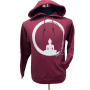 Felpa Buddha Maroon stampa chiara - Unisex