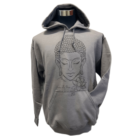 Felpa Buddha Lotus Grigio - Unisex