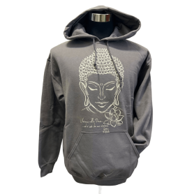 Felpa Buddha Lotus Grigio stampa chiara - Unisex