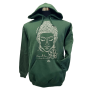 Felpa Buddha Lotus Forest Green stampa chiara - Unisex