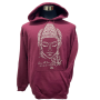 Felpa Buddha Lotus Maroon stampa chiara - Unisex