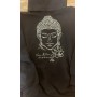 Felpa Buddha Lotus Nero stampa chiara - Unisex