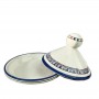 Tajine marocchino cm25 bianco e blu