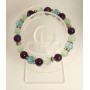 Bracciale AMETISTA, FLUORITE, QURZO AZZURRO