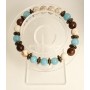 Bracciale ANGELITE, MAGNESITE e legno WENGE'