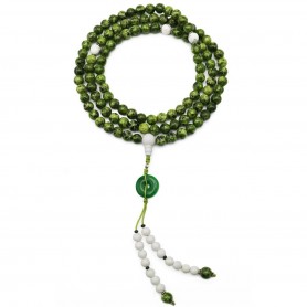 Mala 108 grani Serpentino e Howlite