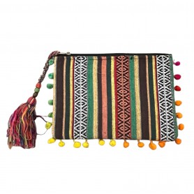 Borsa Pochette in cotone multicolor