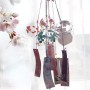 Furin – Campane a vento Giapponese con colorazioni rosse e rosa e fiori di ciliegio