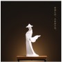 Set Statue Guerriero Cinese Wuxia  o Samurai - in stile moderno minimal - bianche in varie pose