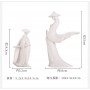 Set Statue Guerriero Cinese Wuxia  o Samurai - in stile moderno minimal - bianche in varie pose