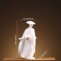 Set Statue Guerriero Cinese Wuxia  o Samurai - in stile moderno minimal - bianche in varie pose