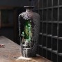 Bruciatore in forma vaso con scena zen di cascata che si realizza all'interno