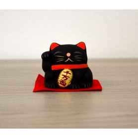 Maneki neko campanello nero