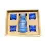 Set da Sake in ceramica per 4 persone - azzurro e blu