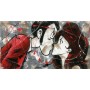 Quadro Juta Fujiko e Lupin Bacio Rubato - realizzato a mano