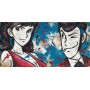 Quadro Juta Fujiko e Lupin Modern - realizzato a mano