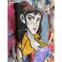 Quadro Juta Color Modern Fujiko  -realizzato a mano