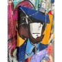 Quadro Juta Color Modern Jigen  -realizzato a mano