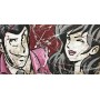 Quadro Juta Fujiko e Lupin Purple  - realizzato a mano