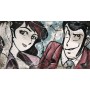 Quadro Juta Fujiko e Lupin Sguardi Seducenti  - realizzato a mano