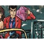 Quadro Juta Lupin 500 Diamante Sfondo Città-realizzato a mano