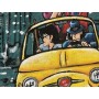 Quadro Juta Lupin 500 Diamante Sfondo Città-realizzato a mano