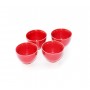 Set tazzine in creta 100ml (4pz da 25 ml cad) - Rosso